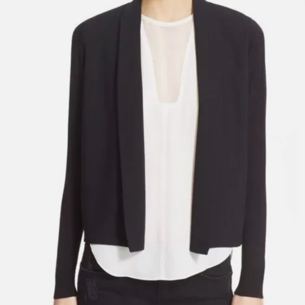 Ted Baker Faiyly Woven Front Wrap Black Cardigan Size 4